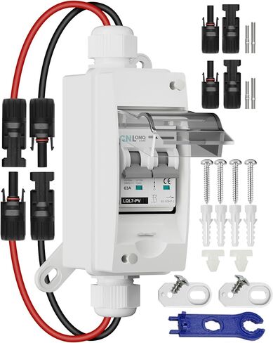 Solar Disconnect Switch for 1-String 500V Solar Panels, PV Miniature Circuit Breaker with PV Connector, IP65 Waterproof housing for DC Systems (C32.2) in Saudi Arabia