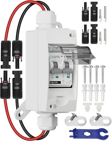 Solar Disconnect Switch for 1-String 500V Solar Panels, PV Miniature Circuit Breaker with PV Connector, IP65 Waterproof housing for DC Systems (C32.2) in Saudi Arabia