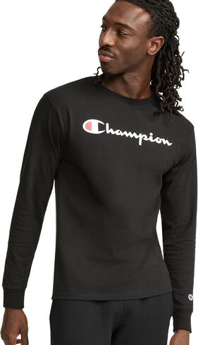 Champion Men's Long Sleeve T-shirt, Classic T-shirt for Men (Reg. Or Big & Tall) in Saudi Arabia