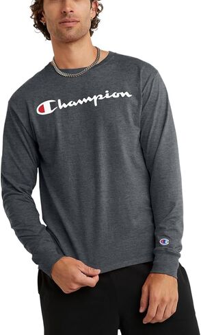 Champion Men's Long Sleeve T-shirt, Classic T-shirt for Men (Reg. Or Big & Tall) in Saudi Arabia
