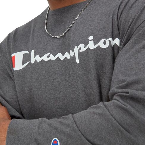Champion Men's Long Sleeve T-shirt, Classic T-shirt for Men (Reg. Or Big & Tall) in Saudi Arabia