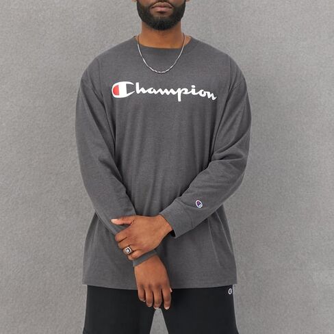 Champion Men's Long Sleeve T-shirt, Classic T-shirt for Men (Reg. Or Big & Tall) in Saudi Arabia