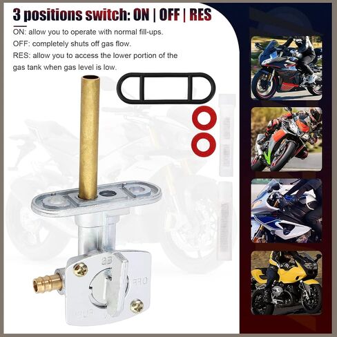 مفتاح صمام Pack-of-2 Fuel Petcock متوافق مع Yamaha Bear Tracker 250 Big Bear 250 350 400 YFM250 YFM350 YFM400 BRUIN Timberwolf YFB250 Kodiak 400 450 YFM450 YFZ450 V-STAR XVS 650 1100 in Saudi Arabia
