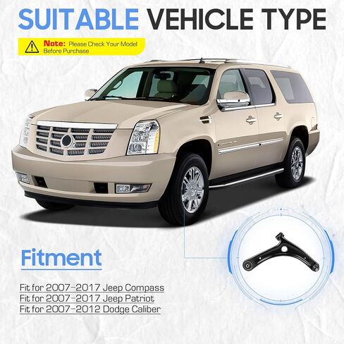 طقم التعليق في الجبهة اليمنى واليسرى اليمنى من اليسار واليمين لعام 2007-2017 Jeep Compass/Patriot 2007-2012 Dodge Caliber (2pc) in Saudi Arabia