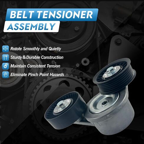Drive Belt Tensioner Kit Compatible with Dodge Ram 1500 2002-2007, Dakota 2000-2007, Durango 2000-2003, 3.7L 4.7L #Replace 53030958AB 6PK2224 in Saudi Arabia