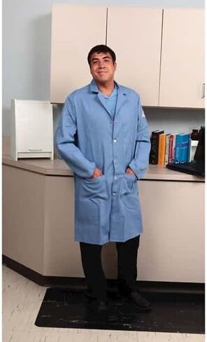 VF Workwear KEL2LB-MEDIUM Flame-Resistant Lab Coat, Light Blue, Medium in Saudi Arabia