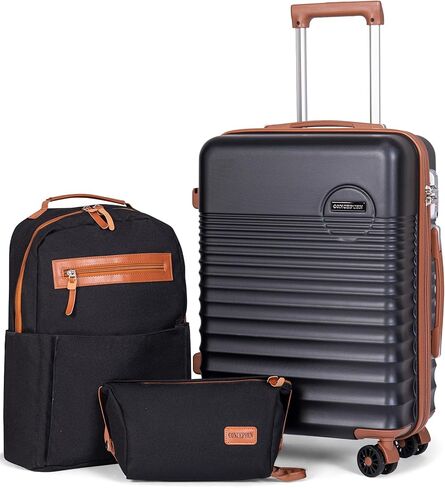 Carry On Luggage 22x14x9 Airline Approved, 20-inch Hard Shell Suitcases with Wheels, ABS Lightweight Carry on Suitcase with TSA Lock in Kuwait