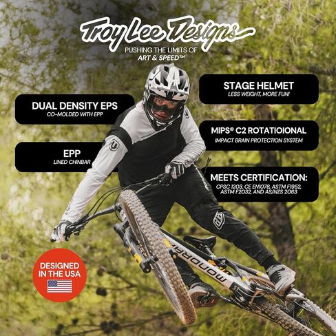 Troy Lee Designs Stage Signature Camo Full Face Mountain Bike Helmet for Max Ventilation Lightweight MIPS EPP EPS Racing Downhill DH BMX MTB - Adult Men Women (Army Green, XS/SM) in Saudi Arabia