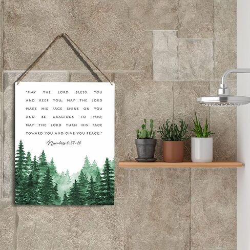 Fear Not for I Have Redeemed You Bible Verse Wood Sign Rustic Isaiah 43:1-2 Watercolour Christian Wooden Hanging Plaque for Home Office Wall Art Decoration 8 x 10 Inches Present in Kuwait