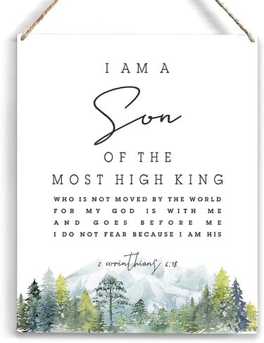 Fear Not for I Have Redeemed You Bible Verse Wood Sign Rustic Isaiah 43:1-2 Watercolour Christian Wooden Hanging Plaque for Home Office Wall Art Decoration 8 x 10 Inches Present in Saudi Arabia
