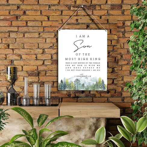 Fear Not for I Have Redeemed You Bible Verse Wood Sign Rustic Isaiah 43:1-2 Watercolour Christian Wooden Hanging Plaque for Home Office Wall Art Decoration 8 x 10 Inches Present in Saudi Arabia