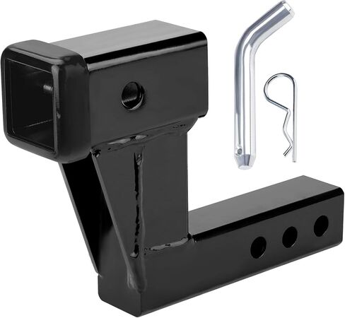 munirater Replacement for Trailer Dual Hitch Extender Adapter with 6-inch Rise Drop 2-inch Receiver 2-inch Solid Shank 5/7/9 Extension Length 7500lbs Capacity in Saudi Arabia