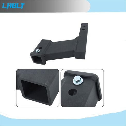 Lablt Black Trailer Hitch Extender لمستقبل 2 بوصة مع ارتفاع أو انخفاض 8 بوصات ، ساق الصلبة 2 بوصة ، 9 11 طول تمديد ، سعة 10000 رطل ، مع دبوس 5/8 عقبة in Saudi Arabia