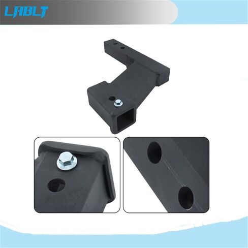 Lablt Black Trailer Hitch Extender لمستقبل 2 بوصة مع ارتفاع أو انخفاض 8 بوصات ، ساق الصلبة 2 بوصة ، 9 11 طول تمديد ، سعة 10000 رطل ، مع دبوس 5/8 عقبة in Saudi Arabia