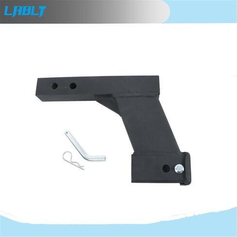 Lablt Black Trailer Hitch Extender لمستقبل 2 بوصة مع ارتفاع أو انخفاض 8 بوصات ، ساق الصلبة 2 بوصة ، 9 11 طول تمديد ، سعة 10000 رطل ، مع دبوس 5/8 عقبة in Saudi Arabia