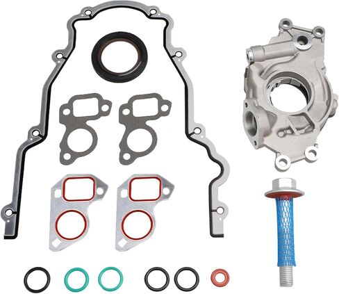 High Volume Oil Pump kit with Gaskets & Balancer Bolt Compatible with Chevy Silverado Suburban Tahoe Trailblazer GMC Sierra Yukon XL Cadillac Escalade Rainier，Replace#: M295HV TCS45993 12557840 in Saudi Arabia