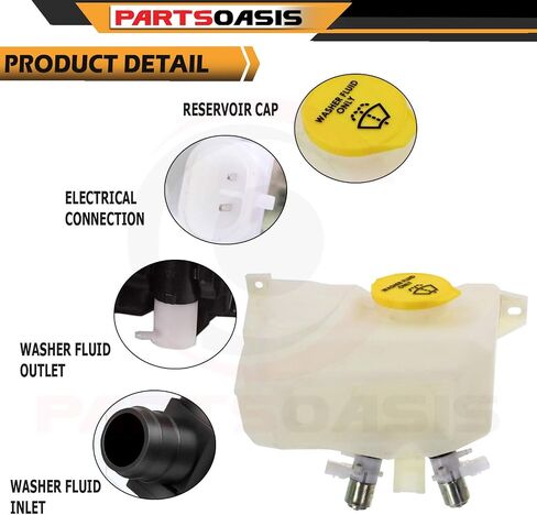 New Aftermarket CH1288185 Washer Reservoir With Dual Pump and Cap Without Sensor Hole Replacement For Jeep Grand Cherokee 1993 1994 1995 Replaces OE 55154978-PFM in Saudi Arabia