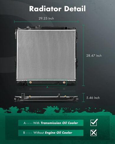 SCITOO 1998 Radiator Replacement Fit 1996-2002 for Toyota for 4Runner 2.7L 3.4L in Saudi Arabia