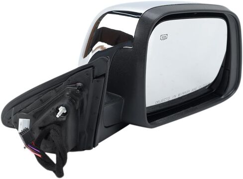 Passenger Side Mirror Compatible with 2011-2021 Jeep Grand Cherokee,2022 Jeep Grand Cherokee WK Mirrors with Heated,Power Folding,Blind Spot Detection,Turn Signal Light 13Pins,Chrome in Saudi Arabia