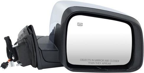 Passenger Side Mirror Compatible with 2011-2021 Jeep Grand Cherokee,2022 Jeep Grand Cherokee WK Mirrors with Heated,Power Folding,Blind Spot Detection,Turn Signal Light 13Pins,Chrome in Saudi Arabia