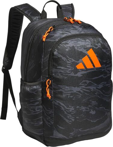 adidas Affiliate Small Backpack for Women and Men, Durable Bag with Laptop Sleeve, Essential Camo Black/Orange, One Size in Saudi Arabia