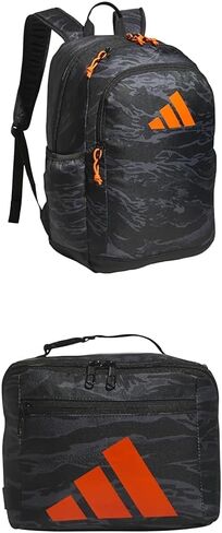 adidas Affiliate Small Backpack for Women and Men, Durable Bag with Laptop Sleeve, Essential Camo Black/Orange, One Size in Saudi Arabia