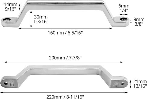 Qwork 2 Pack RV Grab Doorles - Heavice 304 Stafless Steel Boatles Bandles Mass for Marine و RV و Camper و Trailer و Truck in Saudi Arabia