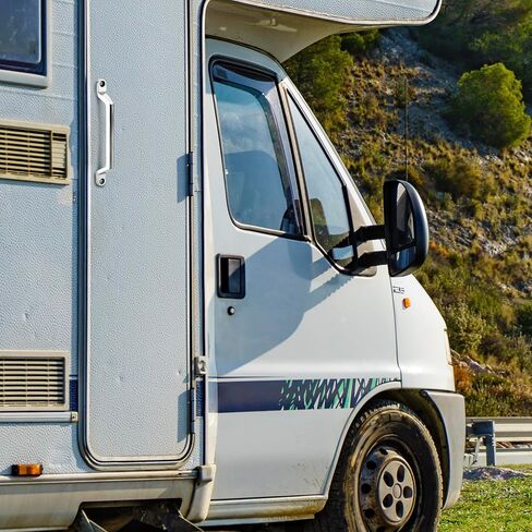 Qwork 2 Pack RV Grab Doorles - Heavice 304 Stafless Steel Boatles Bandles Mass for Marine و RV و Camper و Trailer و Truck in Saudi Arabia