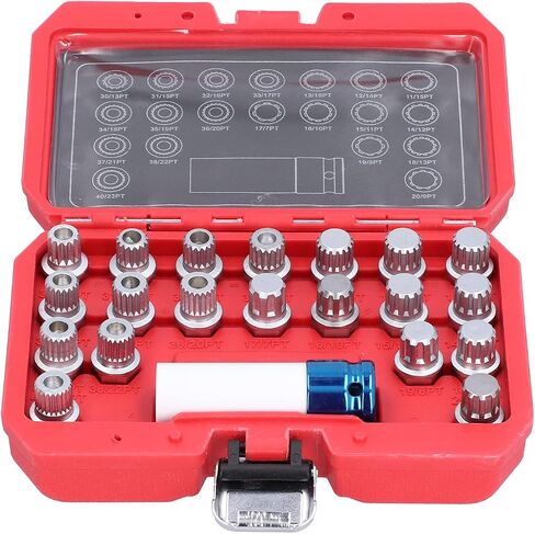 Wheel Lug Nut Remover Lug Nuts Screw Removal Tool Set 21pcs E12 E21 E23 E24 E38 E81 Efficient Socket Key for Automotive Maintenance in Saudi Arabia