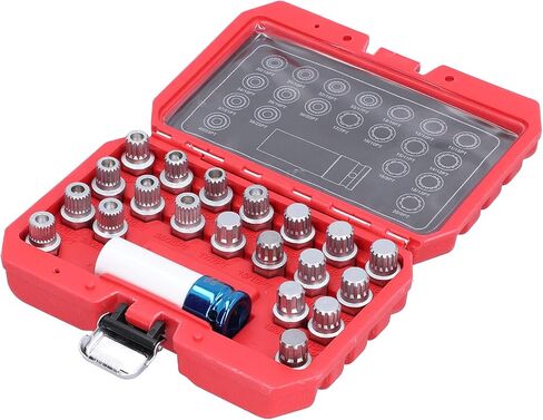 Wheel Lug Nut Remover Lug Nuts Screw Removal Tool Set 21pcs E12 E21 E23 E24 E38 E81 Efficient Socket Key for Automotive Maintenance in Saudi Arabia