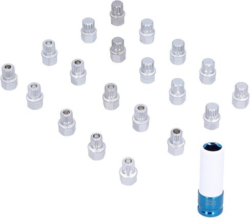 Wheel Lug Nut Remover Lug Nuts Screw Removal Tool Set 21pcs E12 E21 E23 E24 E38 E81 Efficient Socket Key for Automotive Maintenance in Saudi Arabia