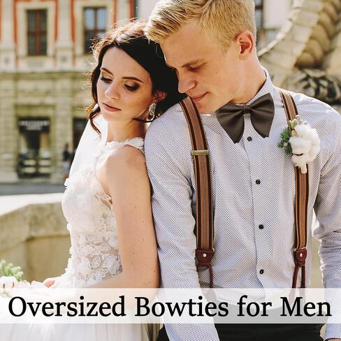 Oversized Bow Ties for Men Adjustable Satin Bowtie Pretied Mens Bow Tie for Wedding Party Graduation Casual in Saudi Arabia