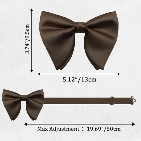 Oversized Bow Ties for Men Adjustable Satin Bowtie Pretied Mens Bow Tie for Wedding Party Graduation Casual in Saudi Arabia