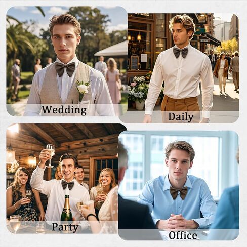 Oversized Bow Ties for Men Adjustable Satin Bowtie Pretied Mens Bow Tie for Wedding Party Graduation Casual in Saudi Arabia