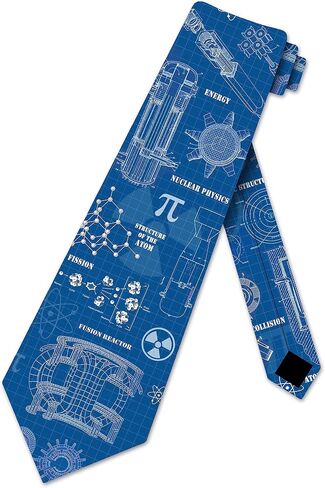Three Rooker Physics Ties Mens Science Necktie Nuclear Physics Tie for Men Education Neckties in Saudi Arabia