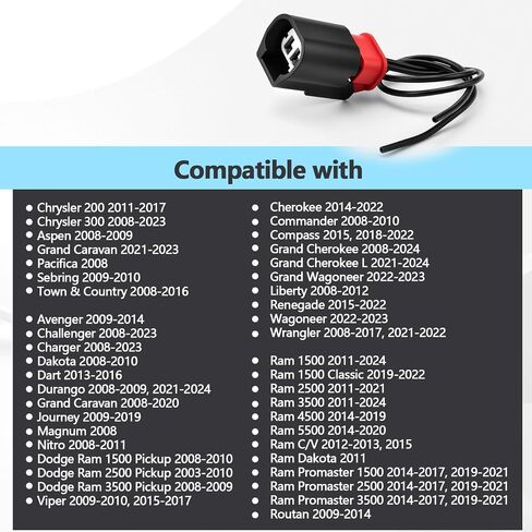 68064995AA Connector - مستشعر TEMER المبرد يحل محل PT2427 1P2227 S2442 متوافق مع Chrysler 200 300 Challenger Charger Dakota Cherokee Commander Compass Grand Cherokele Ram 1500 2500 2500 3500 in Saudi Arabia