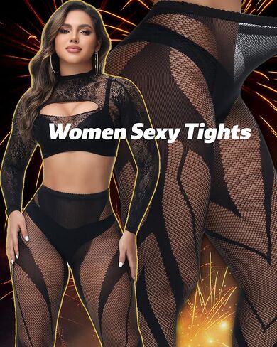 XIUSEMY Woman High Waist Patterned Tights Fishnet Stockings Curve Strips Pantyhose for Women in Saudi Arabia