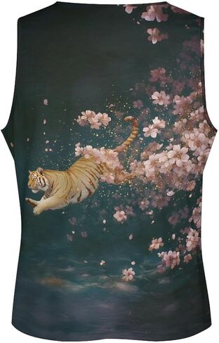 رجال زائد الحجم النمر النمر الجرافيك تجريب قمم Quick Gry Gym Litness Bodness Bodness Muscle Thirts t in Kuwait