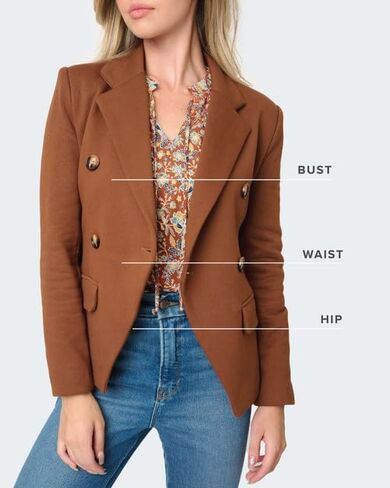 سترة ثياب ملابس نسائية مزدوجة السترة الصدر ، ارتداء عمل غير رسمي للنساء ، سترة السترة المركبة مفتوحة الأمام الطويلة بأكمام العمل سترة ، in Kuwait