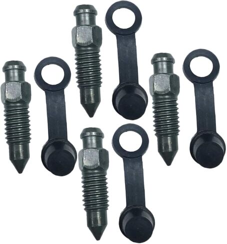 Amosfun 1set Bleed Screws for Motorcycle Brake Pumps Stainless Steel Bleeder Screws with Caps Easy to Install and Motorcycle Accessories in Saudi Arabia
