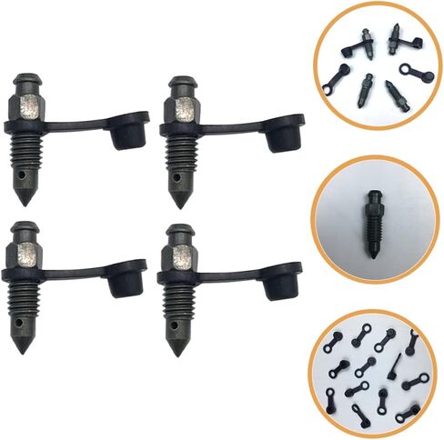 Amosfun 1set Bleed Screws for Motorcycle Brake Pumps Stainless Steel Bleeder Screws with Caps Easy to Install and Motorcycle Accessories in Saudi Arabia