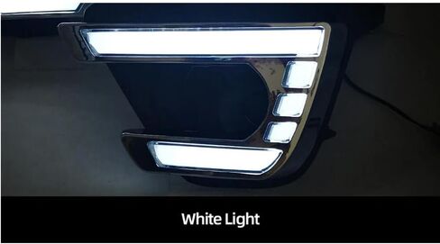 BAKUGO 2Pcs Car LED Daytime Running Light Fog Lamp Cover DRL Yellow Turn Signal Light for Mazda CX-5 CX5 2013 2014 2015-White Yellow in Saudi Arabia