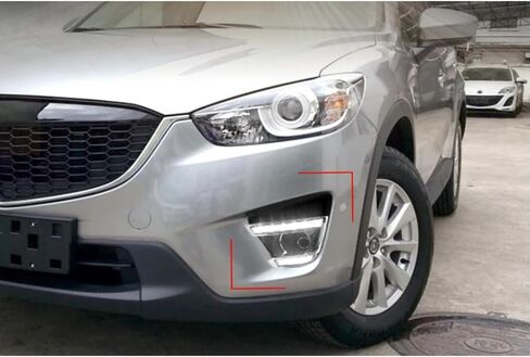 BAKUGO 2Pcs Car LED Daytime Running Light Fog Lamp Cover DRL Yellow Turn Signal Light for Mazda CX-5 CX5 2013 2014 2015-White Yellow in Saudi Arabia