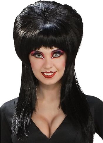 Rubies Women's Elvira, Mistress of the Dark Long Wig for Themed Parties and Halloween - As Shown, One Size US in Saudi Arabia