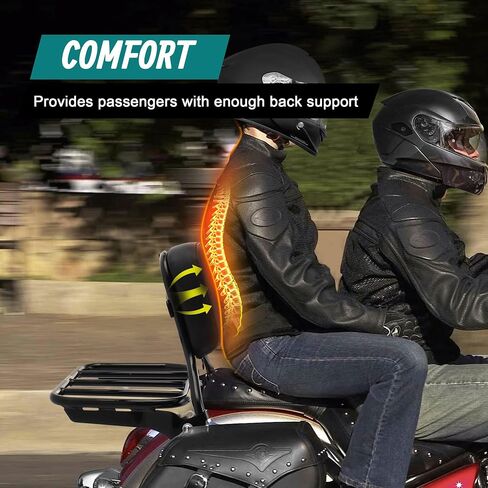 MoKitDora Sissy Bar Detachable Backrest Upright with Pad & Luggage Rack for Softail 2018-later Sport Glide FLSB Low Rider FXLR FXLRS FXLRST Models, Black in Saudi Arabia