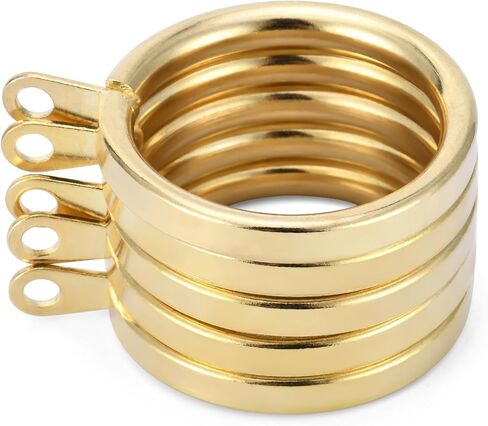 42Pcs 1.5-Inch Inner Diameter Metal Curtain Rings with Flat Eyelet Half Circle Thick Wire Fits Up to 1 1/4-Inch Rod (Gold-42pcs) in Kuwait