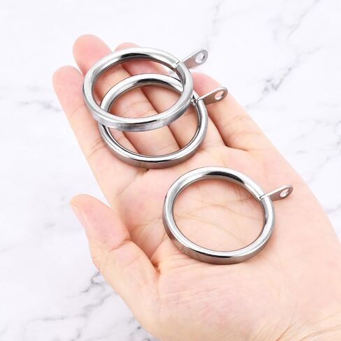 42Pcs 1.5-Inch Inner Diameter Metal Curtain Rings with Flat Eyelet Half Circle Thick Wire Fits Up to 1 1/4-Inch Rod (Gold-42pcs) in Kuwait