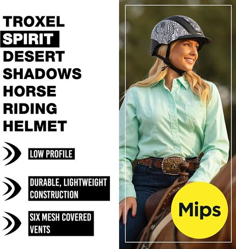 Troxel Spirit MIPS Duratec Horseback Riding Helmet Black L in Kuwait