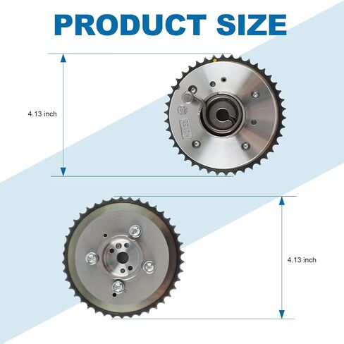 Intake & Exhaust Camshaft Adjuster VVT Timing Cam Gear Compatible with Genesis G70 Hyundai Santa Fe Sonata Tucson Veloster Kia Optima Sorento Sportage Replacement for 24350-2G750 24370-2G750 in Saudi Arabia