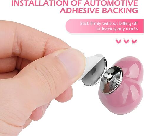 Enigne Start Button Switch Cover, Heart Decorative Push-to-Start Rocker Lever Button Switch, Ceramic + Metal Ignition Anti-Scratch Protector, for Most Cars Trucks (Pink #01) in Saudi Arabia